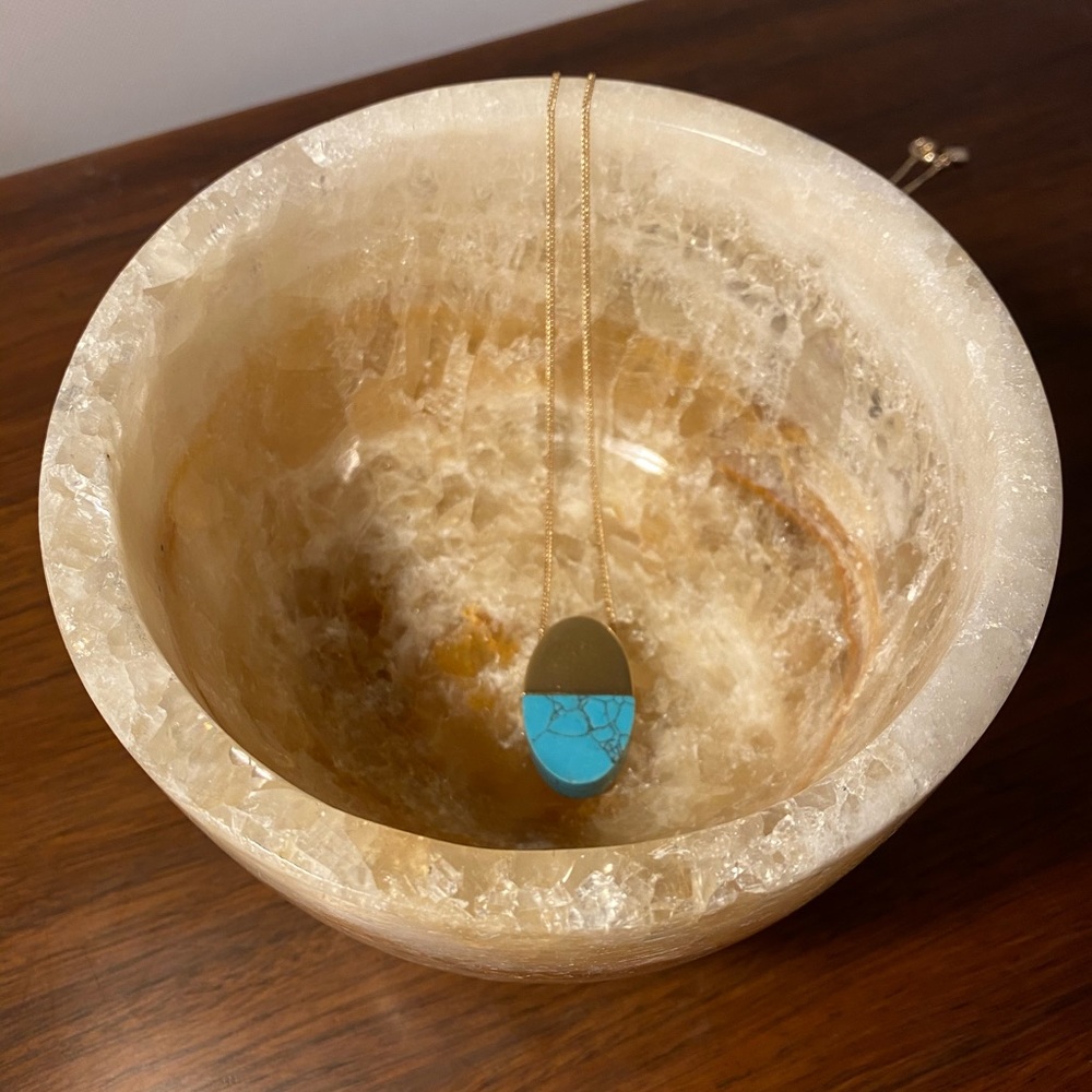 Banana Republic Gold and Turquoise Necklace